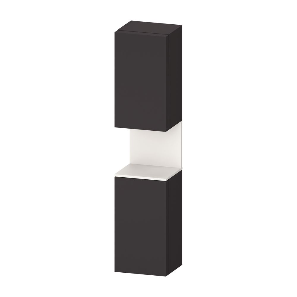 Duravit Qatego Hochschrank Dekor 360x400x1760mm Graphit SM/Weiß SM, 2 Türen R,... DURAVIT-QA1346R84800010 4067116211528 (Abb. 1)