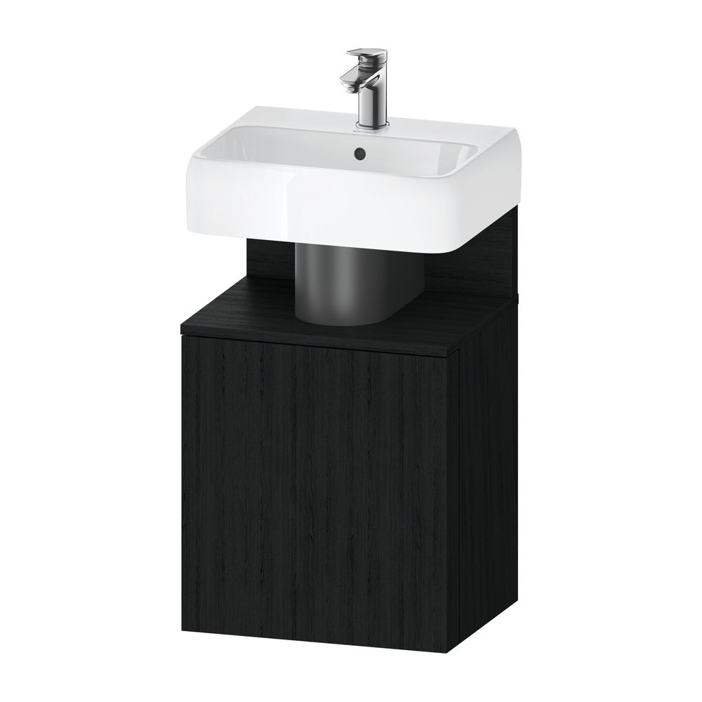 Duravit Qatego Waschtischunterbau wandh. 350x440x645mm L, Eiche Mattschwarz/Ei... DURAVIT-QA4076L16160000 4067116216820 (Abb. 1)