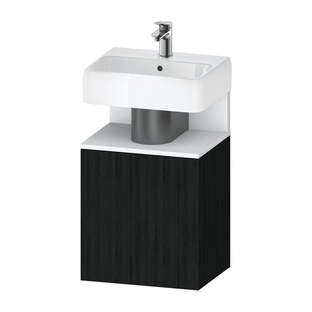 Duravit Qatego Waschtischunterbau wandh. 350x440x645mm L, Eiche Mattschwarz, D... DURAVIT-QA4076L18160000 4067116217766 (Abb. 1)