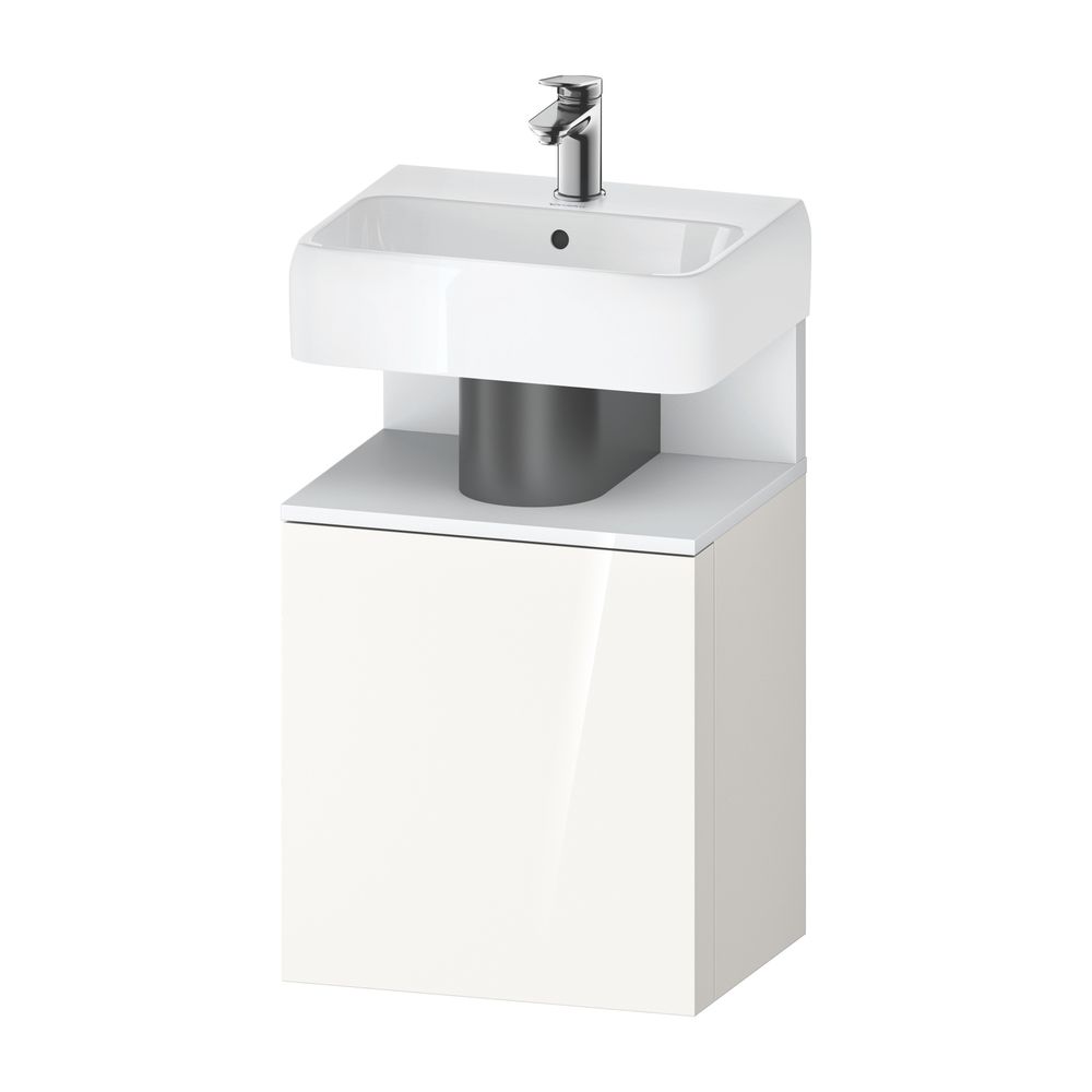 Duravit Qatego Waschtischunterbau wandh. 350x440x645mm L, Weiß Hochglanz, Deko... DURAVIT-QA4076L18220000 4067116099591 (Abb. 1)