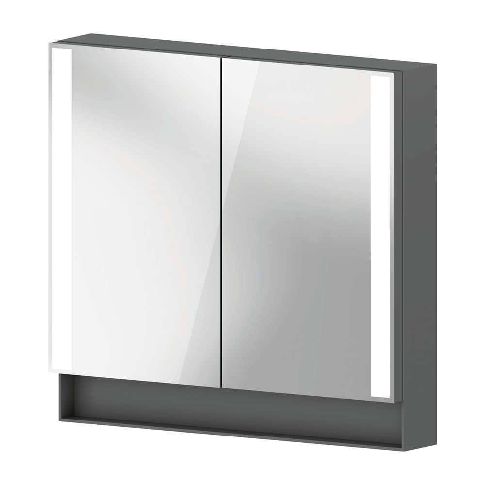 Duravit Qatego Spiegelschrank Wandmontage 155x800x750mm, Graphit, 2 Türen L/R,... DURAVIT-QA7151049492000 4067116205572 (Abb. 1)