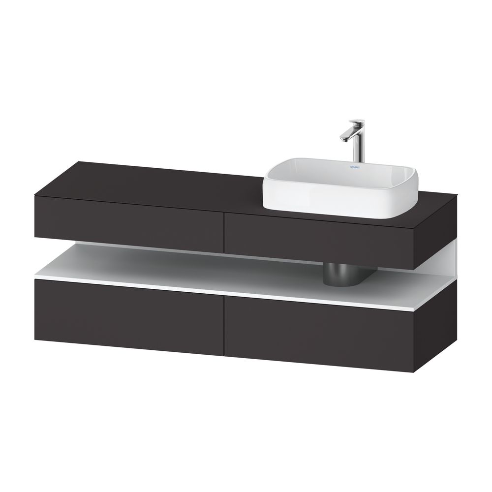 Duravit Qatego Konsolenwaschtischunterbau wandh 550x1600x600mm 1 OF R, Graphit... DURAVIT-QA4778018800000 4067116234763 (Abb. 1)