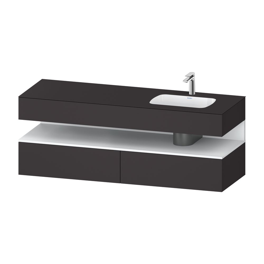 Duravit Qatego Einbauwaschtisch, Konsolen-WT-unterbau 550x1600x600mm Mattweiß/... DURAVIT-QA4796018800010 4067116199208 (Abb. 2)