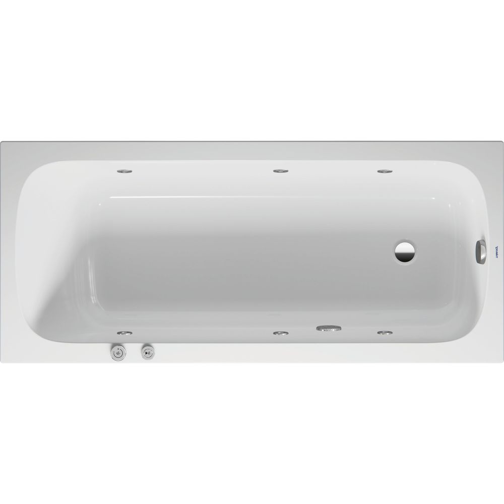 Duravit Qatego Whirlwanne Rechteckig, Einbau, 750x1700x480mm, Jet-System, 1 Rü... DURAVIT-760612000JS1000 4067116074031 (Abb. 1)