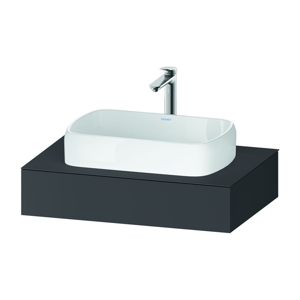 Duravit Qatego Konsole 550x800x170mm, 1 Ausschnitt/Waschplatz, Graphit Matt, o... DURAVIT-QA4800049490000 4067116258431 (Abb. 1)