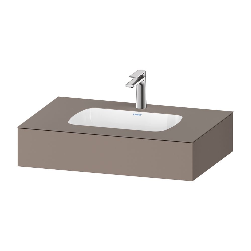 Duravit Qatego Einbauwaschtisch mit Konsole 550x800x170mm, Basalt Matt, mit Üb... DURAVIT-QA4690043430000 4067116259148 (Abb. 1)