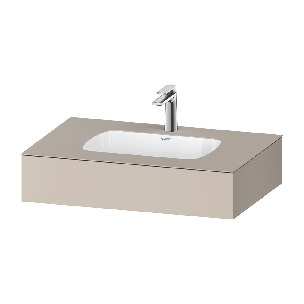 Duravit Qatego Einbauwaschtisch mit Konsole 550x800x170mm, Taupe Matt, mit Übe... DURAVIT-QA4690091910000 4067116259162 (Abb. 1)