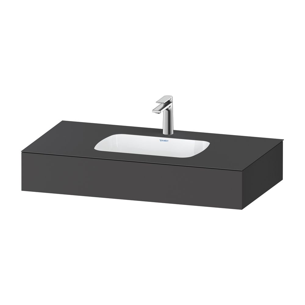 Duravit Qatego Einbauwaschtisch mit Konsole 550x1000x170mm, Graphit Matt, mit ... DURAVIT-QA4691049490000 4067116259230 (Abb. 1)
