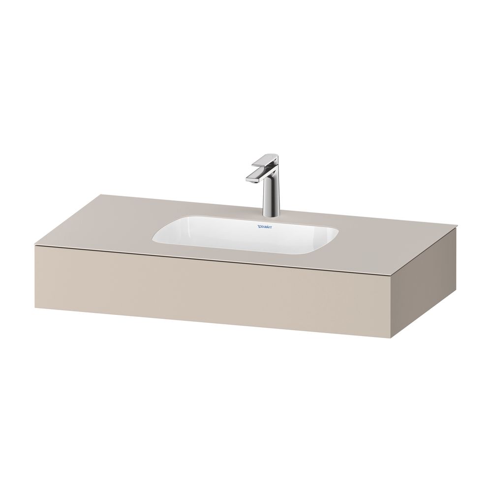 Duravit Qatego Einbauwaschtisch mit Konsole 550x1000x170mm, Taupe Matt, mit Üb... DURAVIT-QA4691091910000 4067116259247 (Abb. 1)
