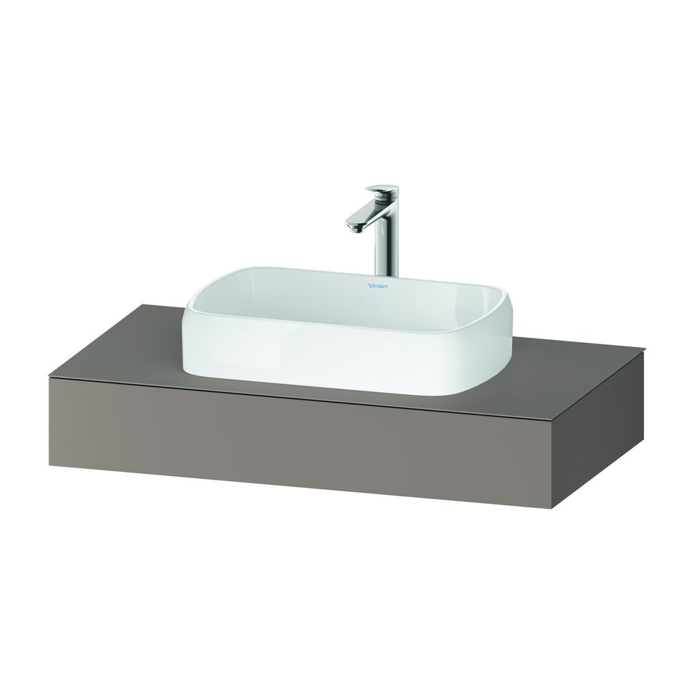 Duravit Qatego Konsole 550x1000x170mm, 1 Ausschnitt/Waschplatz, Basalt Matt, o... DURAVIT-QA4801043430000 4067116258509 (Abb. 1)
