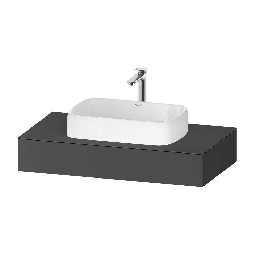 Duravit Qatego Konsole 550x1000x170mm, 1 Ausschnitt/Waschplatz, Graphit Matt, ... DURAVIT-QA4801049490000 4067116258516 (Abb. 1)