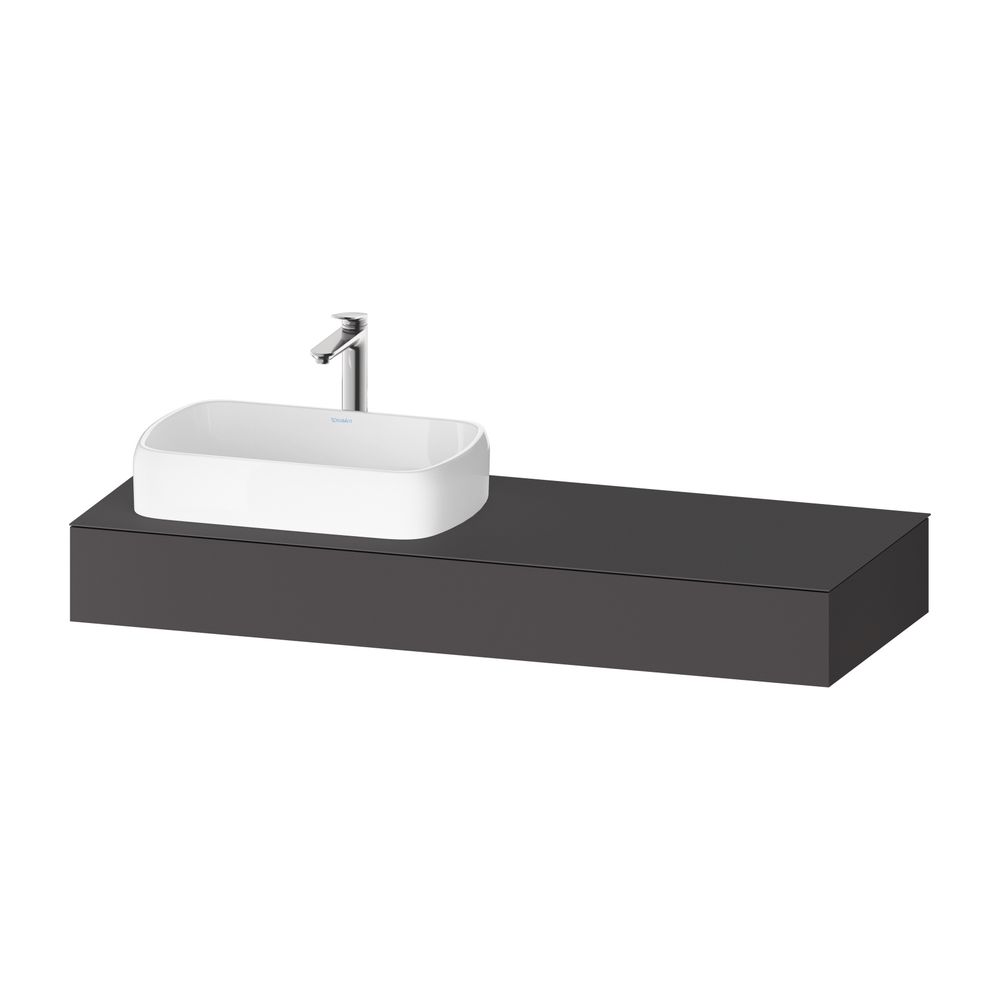 Duravit Qatego Konsole 550x1400x170mm, 1 Ausschnitt/Waschplatz, Graphit Matt, ... DURAVIT-QA4803049490000 4067116258677 (Abb. 2)