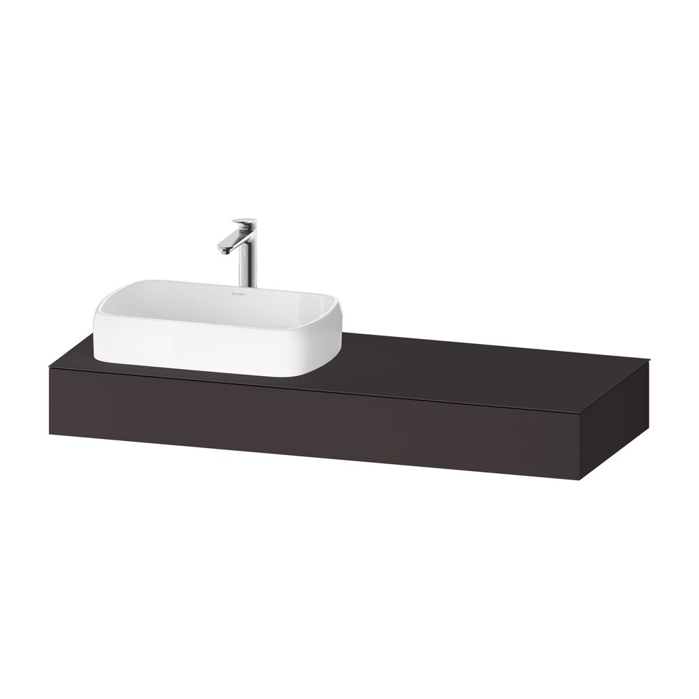 Duravit Qatego Konsole 550x1400x170mm, 1 Ausschnitt/Waschplatz, Graphit SM, oh... DURAVIT-QA4803080800000 4067116258691 (Abb. 2)