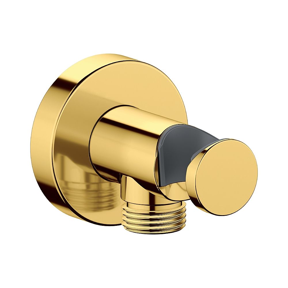 Duravit Wandanschlussbogen 55x102mm, Rund, Gold poliert, Rosette rund, Rückflussv... DURAVIT-UV0630009034 4067116113990 (Abb. 1)