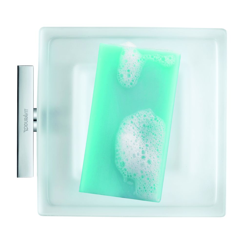 Duravit Karree Seifenschale 115x122x50mm, Chrom/Mattweiß, Messing/Glas, wandhängen... DURAVIT-0099521000 4021534901096 (Abb. 14)