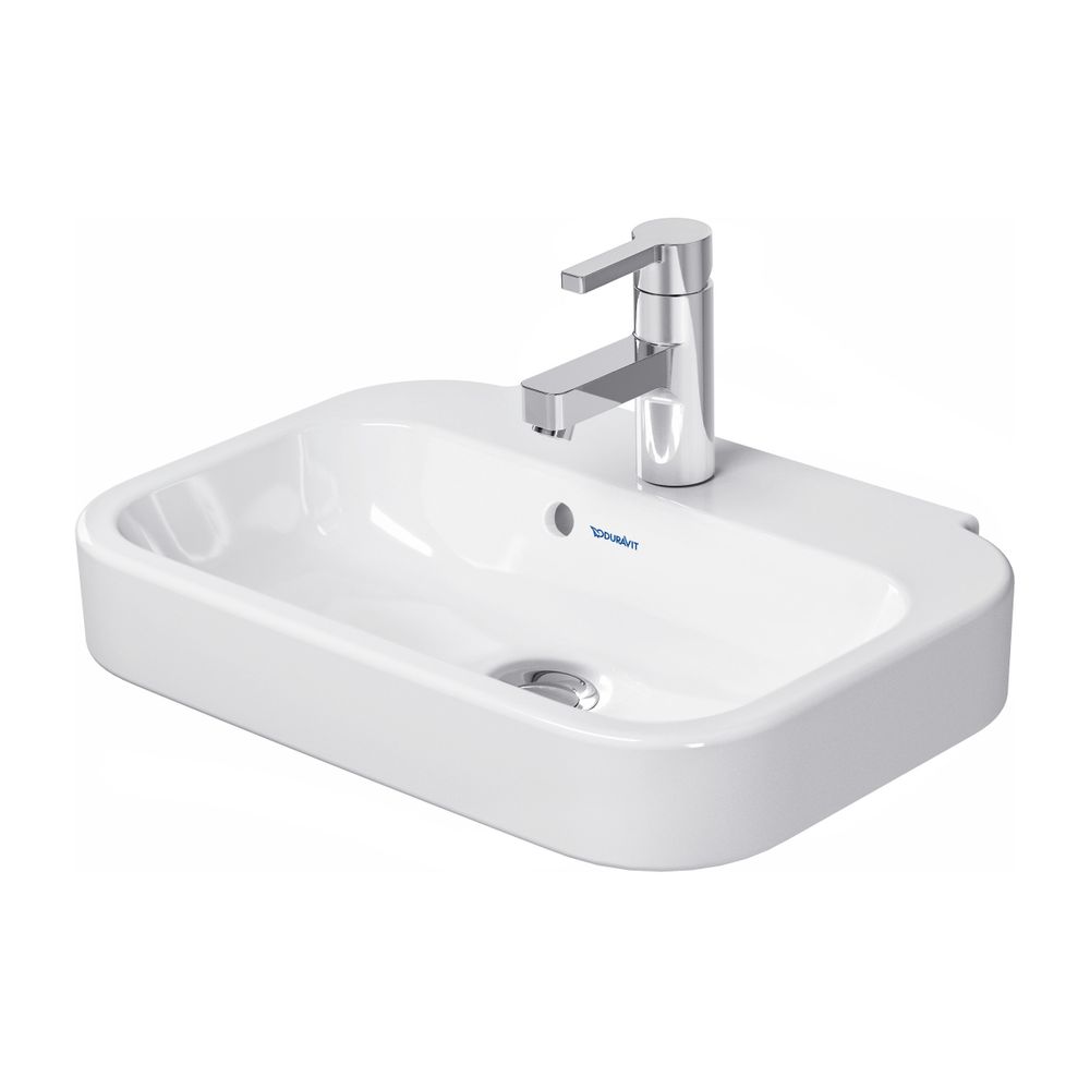 Duravit Happy D.2 Handwaschbecken 360x500x145mm, Weiß Hochglanz, Rechteckig,1 Wasch... DURAVIT-0709500000 4021534855832 (Abb. 3)