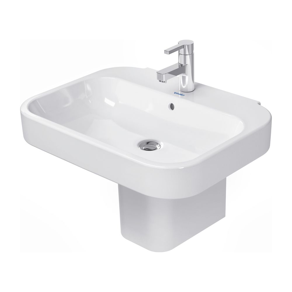Duravit Happy D.2 Waschtisch 495x650x175mm wandhängend Weiß Hochglanz, Rechteckig, ... DURAVIT-2316650000 4021534848759 (Abb. 5)