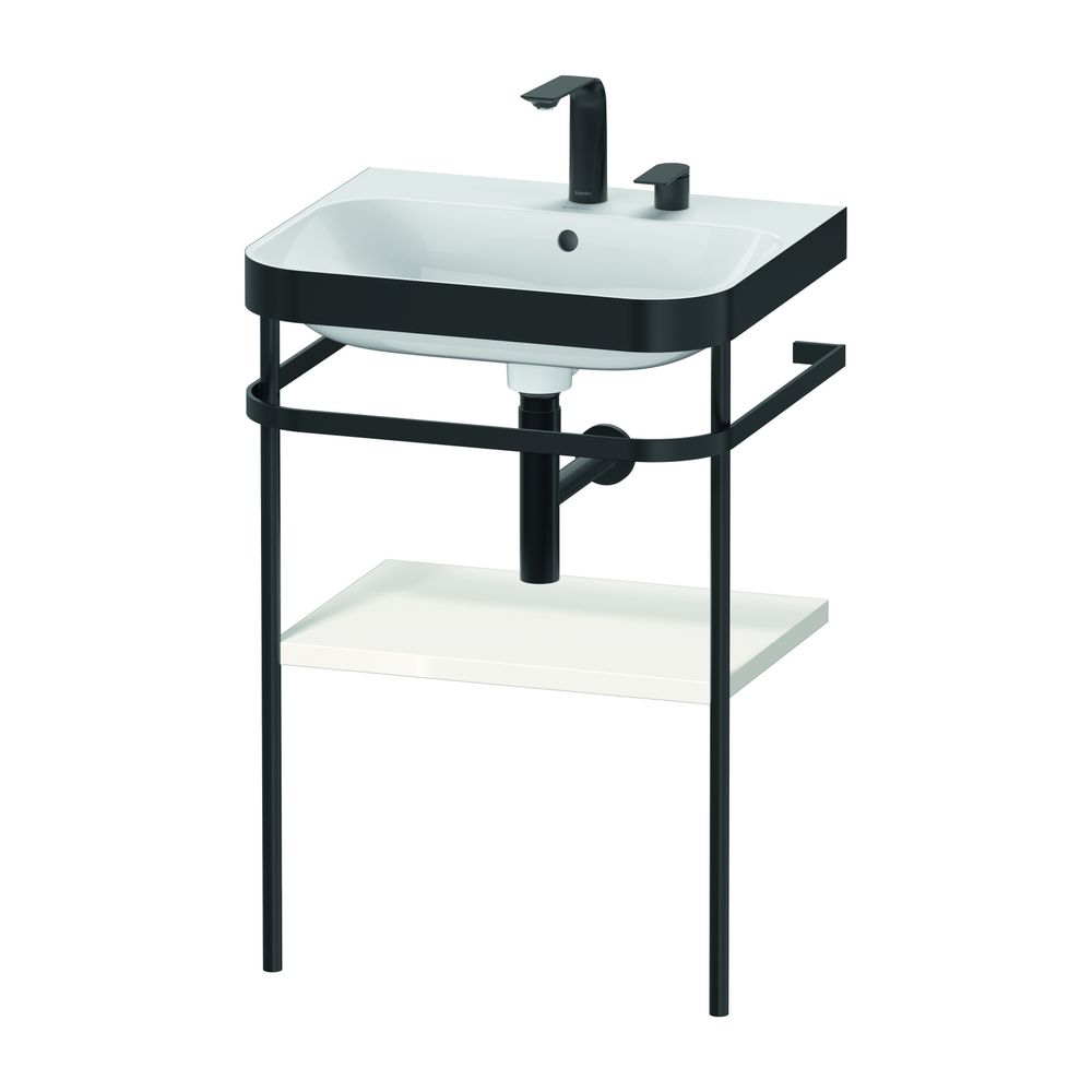 Duravit Happy D.2 Waschtisch-Set C-bonded Metallkonsole Dekor 490x575x850mm, Taupe... DURAVIT-HP4735N8383 4067116019469 (Abb. 1)