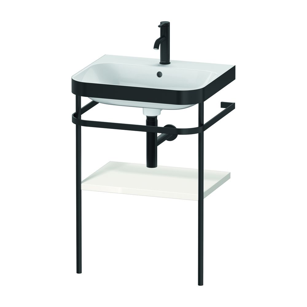 Duravit Happy D.2 Waschtisch-Set C-bonded Metallkonsole Dekor, 490x575x850mm, Weiß... DURAVIT-HP4735O2222 4063382004093 (Abb. 1)