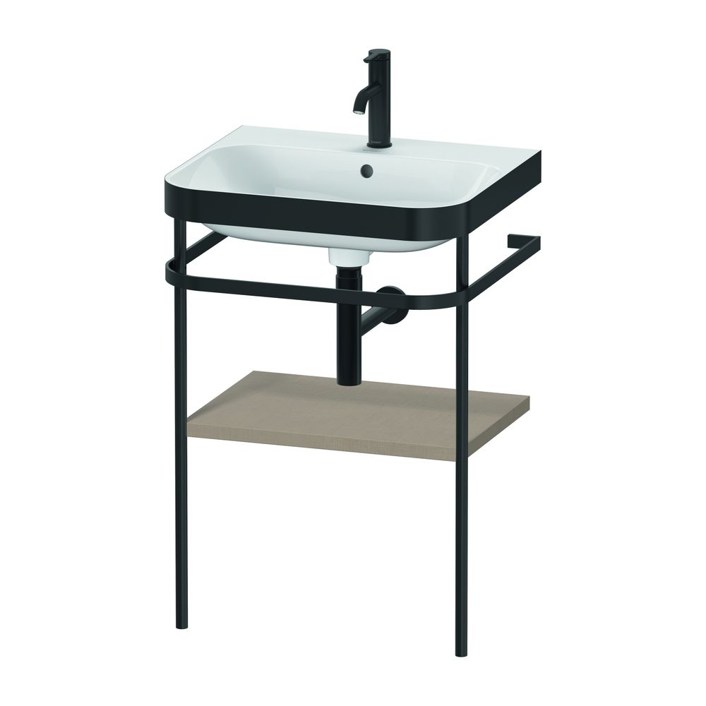 Duravit Happy D.2 Waschtisch-Set C-bonded Metallkonsole Dekor, 490x575x850mm, Lein... DURAVIT-HP4735O7575 4063382004109 (Abb. 1)