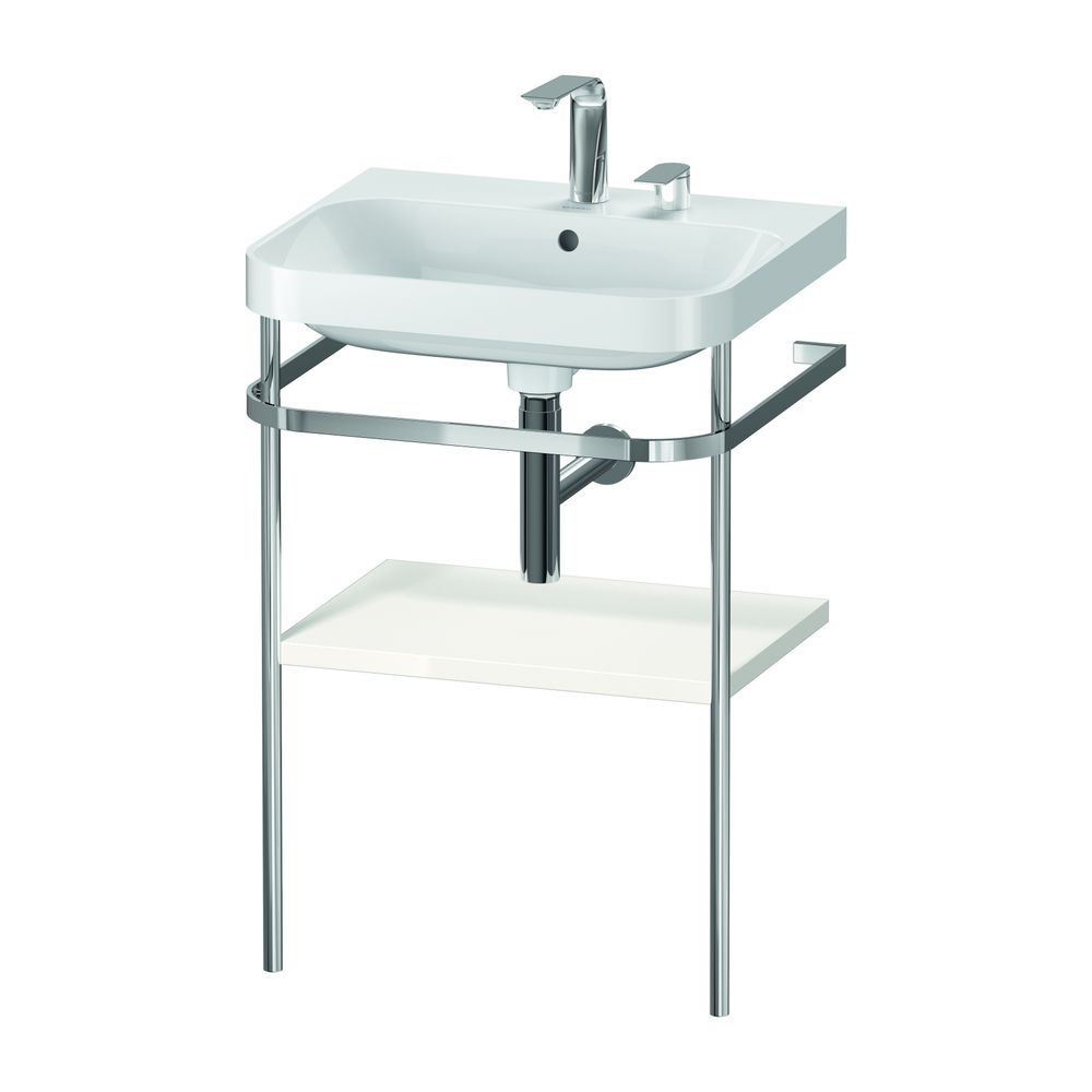 Duravit Happy D.2 Waschtisch-Set C-shaped Metallkonsole 490x575x850mm, Weiß, 2 HL,... DURAVIT-HP4835E2222 4063382005656 (Abb. 1)