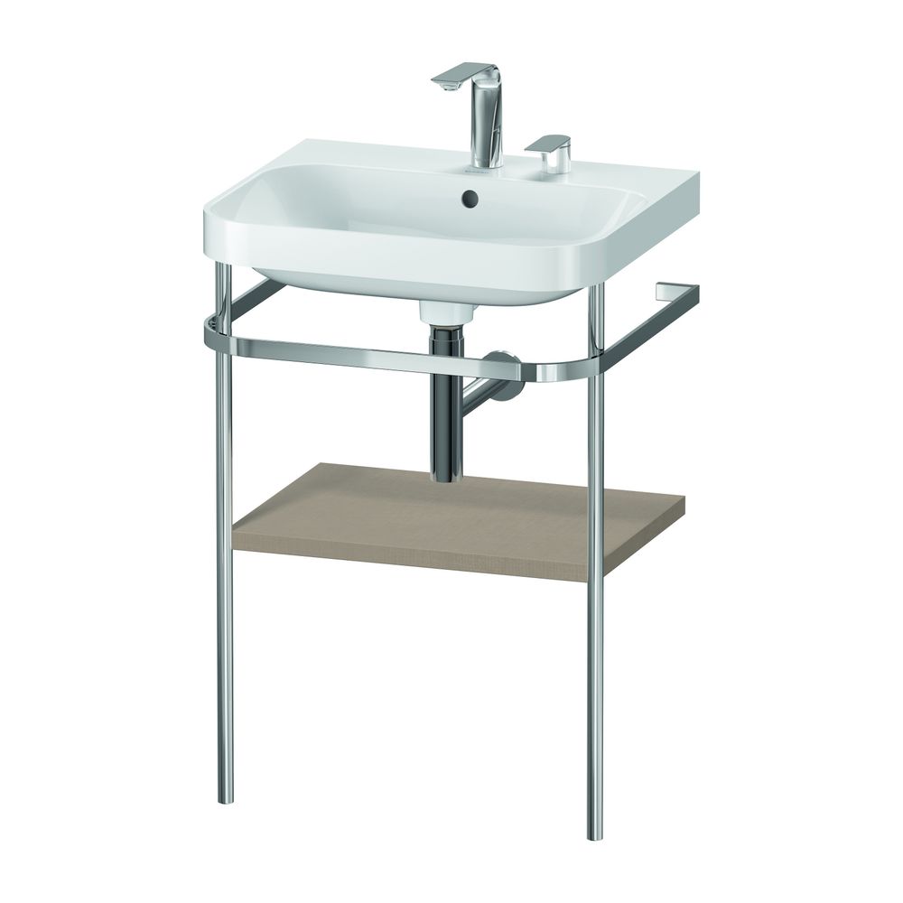 Duravit Happy D.2 Waschtisch-Set C-shaped Metallkonsole 490x575x850mm, Leinen, 2 H... DURAVIT-HP4835E7575 4063382005663 (Abb. 1)