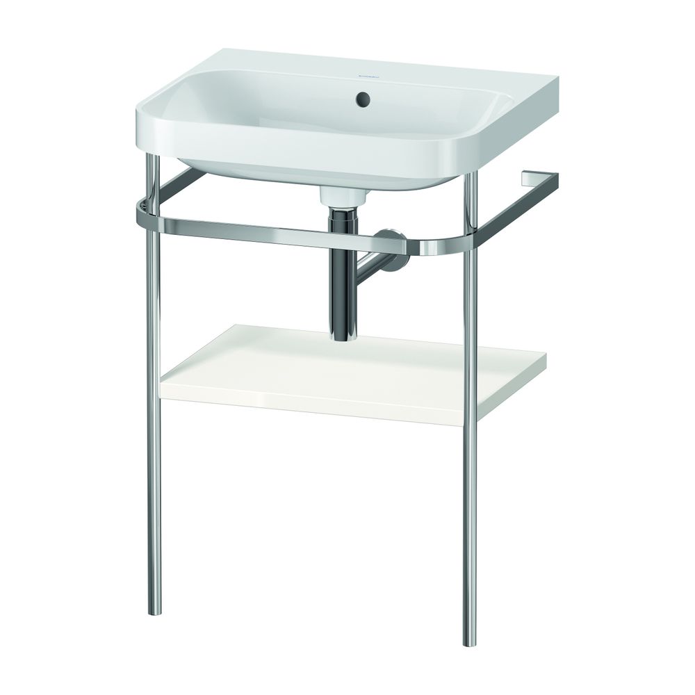 Duravit Happy D.2 Waschtisch-Set C-shaped Metallkonsole 490x575x850mm, Weiß, ohne ... DURAVIT-HP4835N2222 4063382005328 (Abb. 1)
