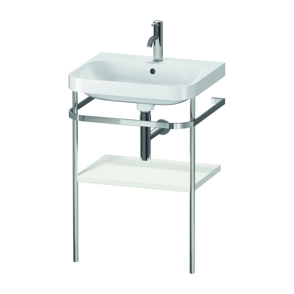 Duravit Happy D.2 Waschtisch-Set C-shaped Metallkonsole 490x575x850mm, Nordic Weiß... DURAVIT-HP4835O3939 4063382005496 (Abb. 2)