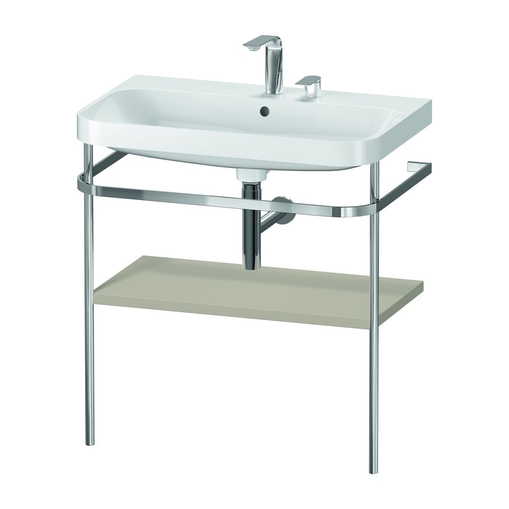 Duravit Happy D.2 Waschtisch-Set C-shaped Metallkonsole 490x775x850mm, Taupe Seide... DURAVIT-HP4837E6060 4063382006165 (Abb. 2)