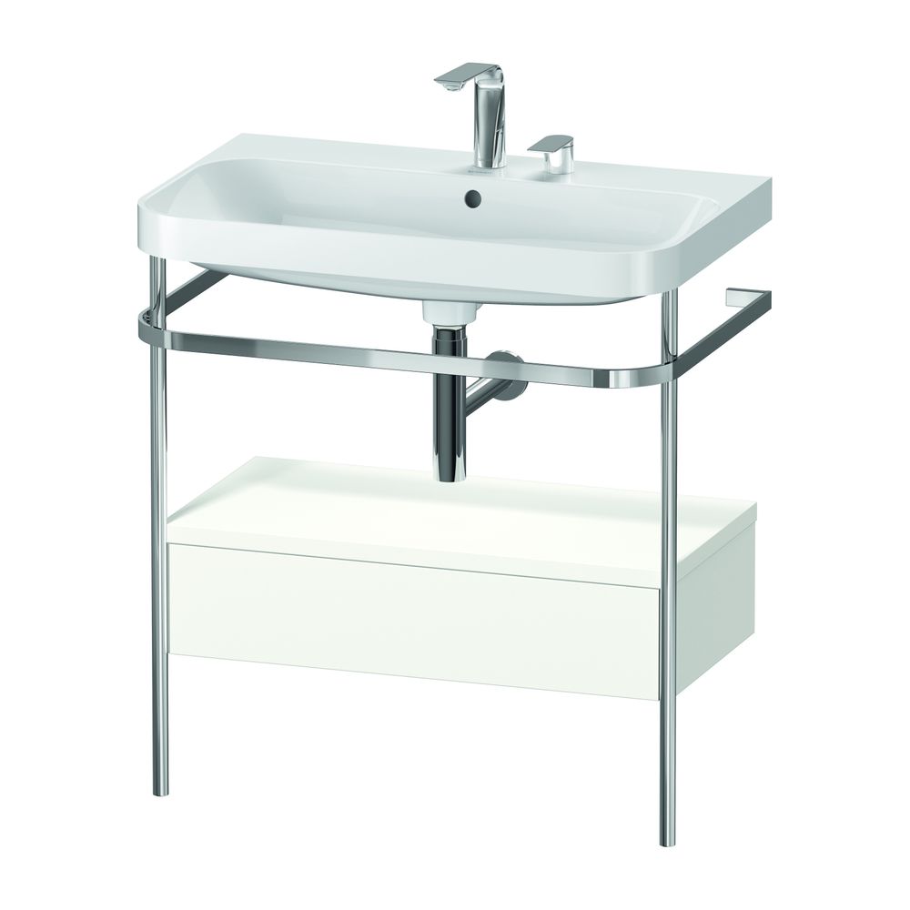 Duravit Happy D.2 Waschtisch-Set C-shaped Metallkonsole, SK Dekor, 490x775x850mm, ... DURAVIT-HP4842N8484 4067116028096 (Abb. 2)