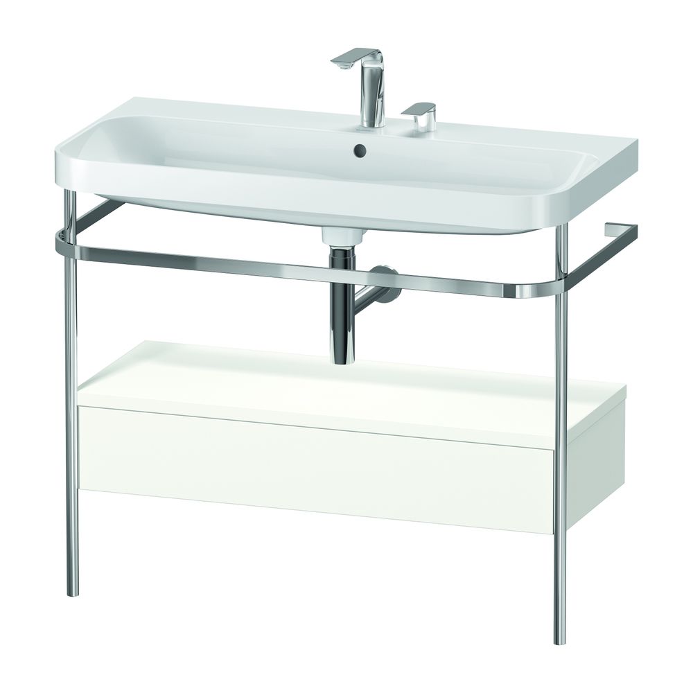 Duravit Happy D.2 Waschtisch-Set C-shaped Metallkonsole, SK Dekor, 490x975x850mm, ... DURAVIT-HP4843E3636 4053424997827 (Abb. 1)