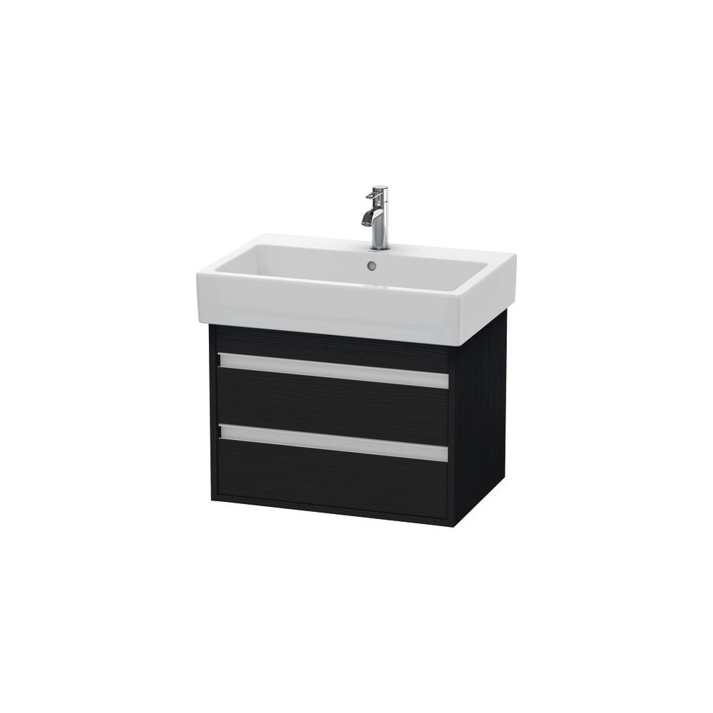 Duravit Ketho Waschtischunterbau wandhäng. 440x650x480mm, Eiche Mattschwarz, Griff... DURAVIT-KT662401616 4063382149756 (Abb. 1)