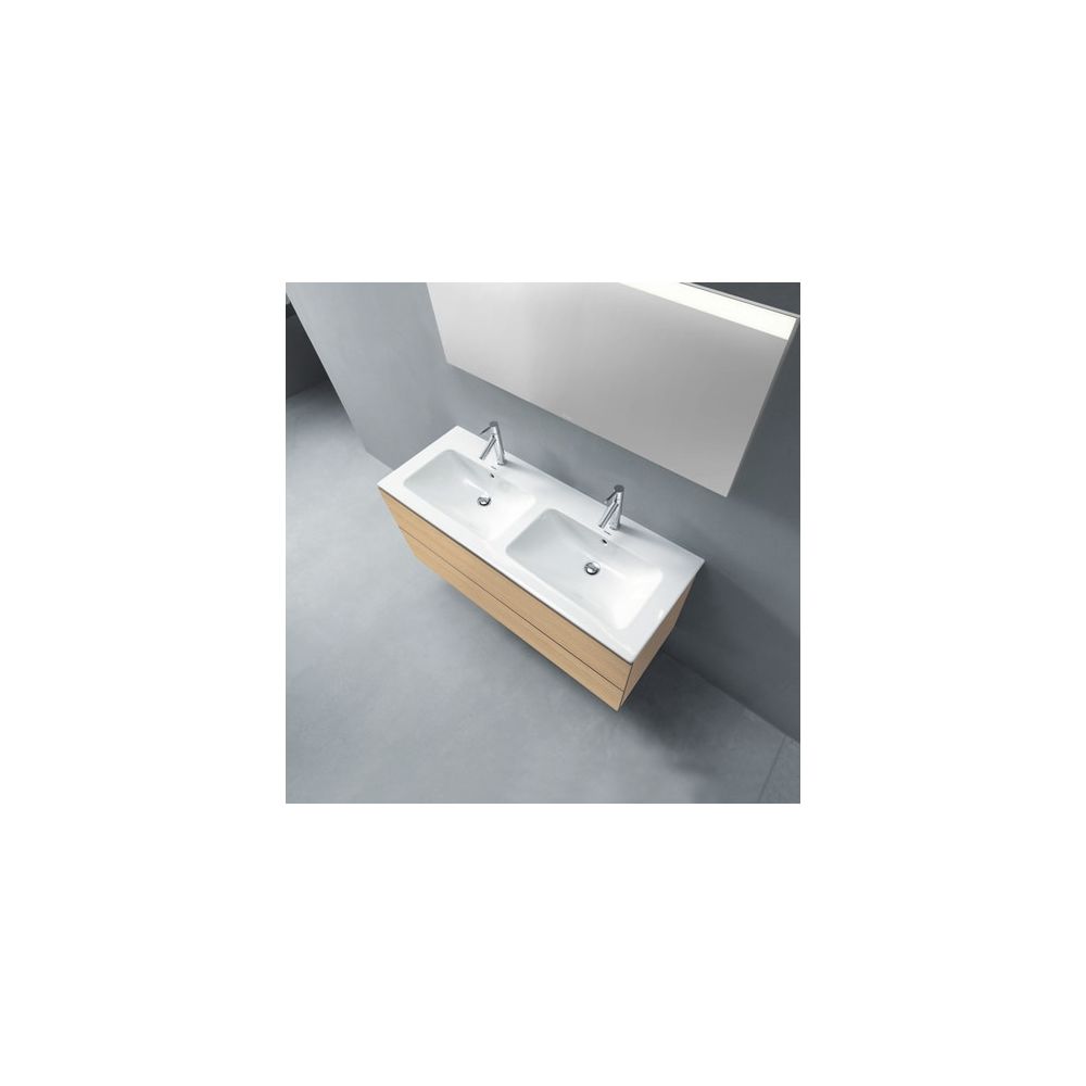 Duravit ME by Starck Doppelwaschtisch 490x1300x180mm wh, Weiß Hochglanz, Rechtecki... DURAVIT-2336130000 4053424121062 (Abb. 16)