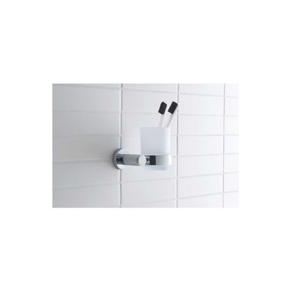 Duravit D-Code Zahnputzbecher 102x118x97mm, Chrom/Mattweiß, Schraubbefestigung, wa... DURAVIT-0099201000 4021534636172 (Abb. 10)