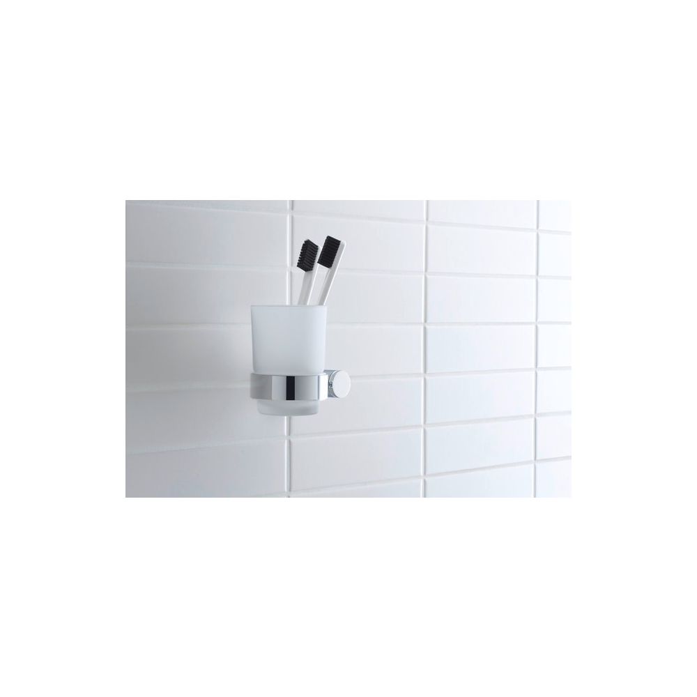 Duravit D-Code Zahnputzbecher 102x118x97mm, Chrom/Mattweiß, Schraubbefestigung, wan... DURAVIT-0099191000 4021534636165 (Abb. 9)