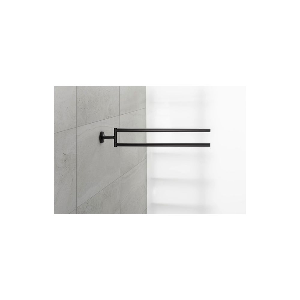Duravit Starck T Handtuchhalter 486x88x57mm, Mattschwarz, Messing, 2 Arme, mit Befe... DURAVIT-0099414600 4053424703022 (Abb. 4)