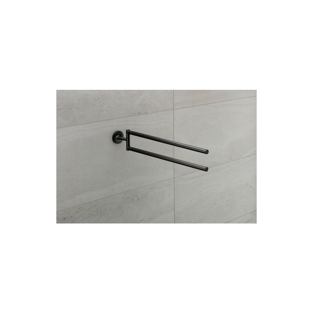 Duravit Starck T Handtuchhalter 486x88x57mm, Mattschwarz, Messing, 2 Arme, mit Befe... DURAVIT-0099414600 4053424703022 (Abb. 9)