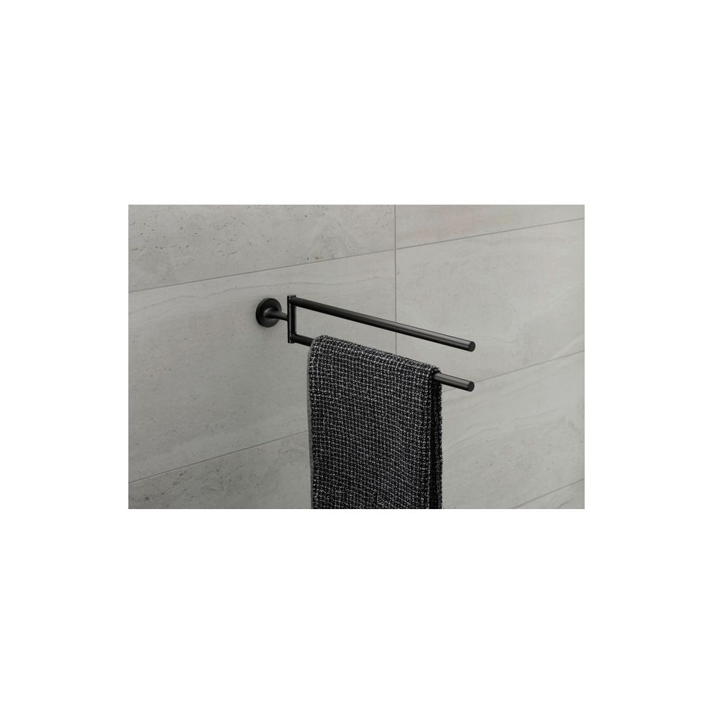 Duravit Starck T Handtuchhalter 486x88x57mm, Mattschwarz, Messing, 2 Arme, mit Bef... DURAVIT-0099414600 4053424703022 (Abb. 10)