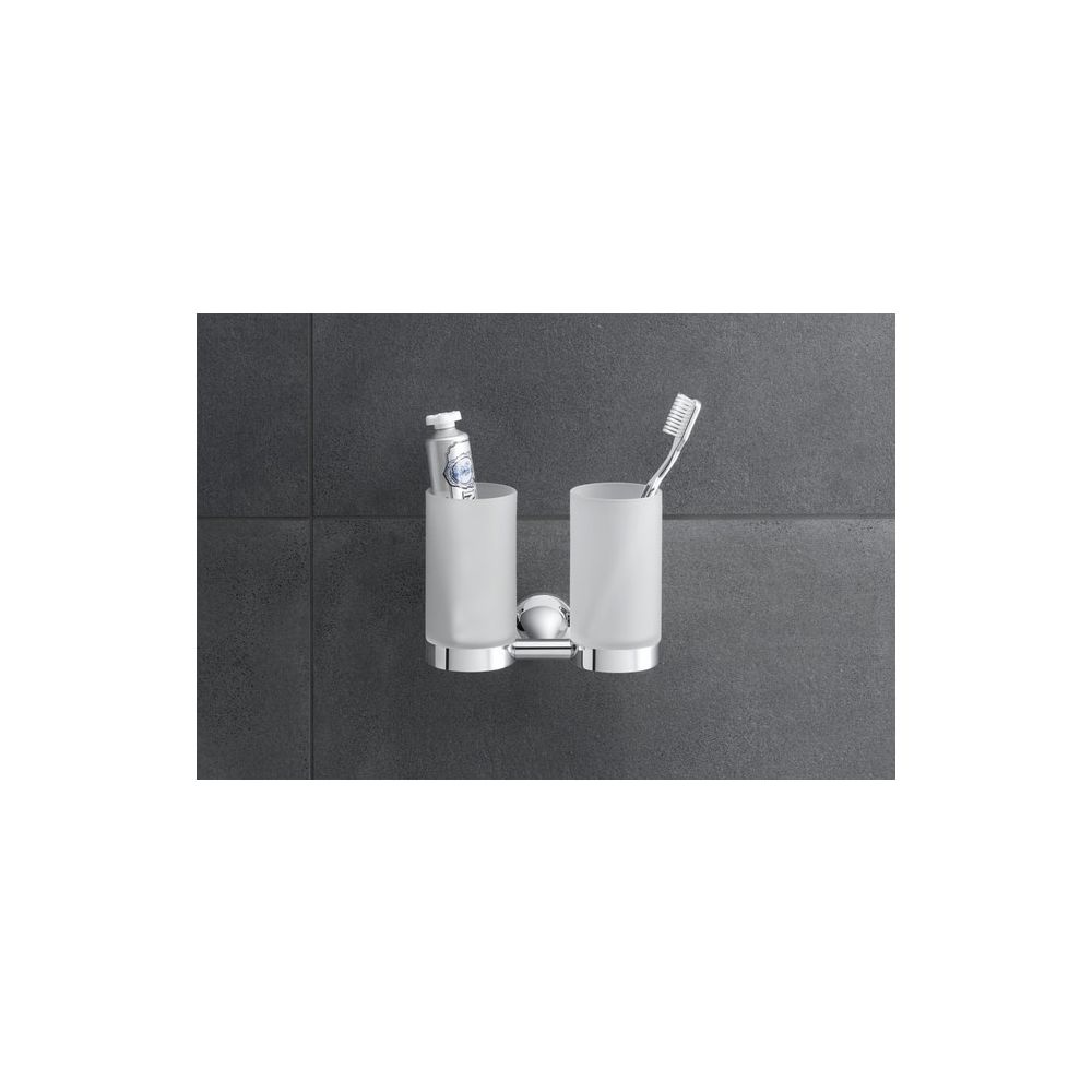 Duravit Starck T Zahnputzbecher doppelt wandhängend, Position R L, 170x98x140mm, Ch... DURAVIT-0099481000 4063382318626 (Abb. 9)