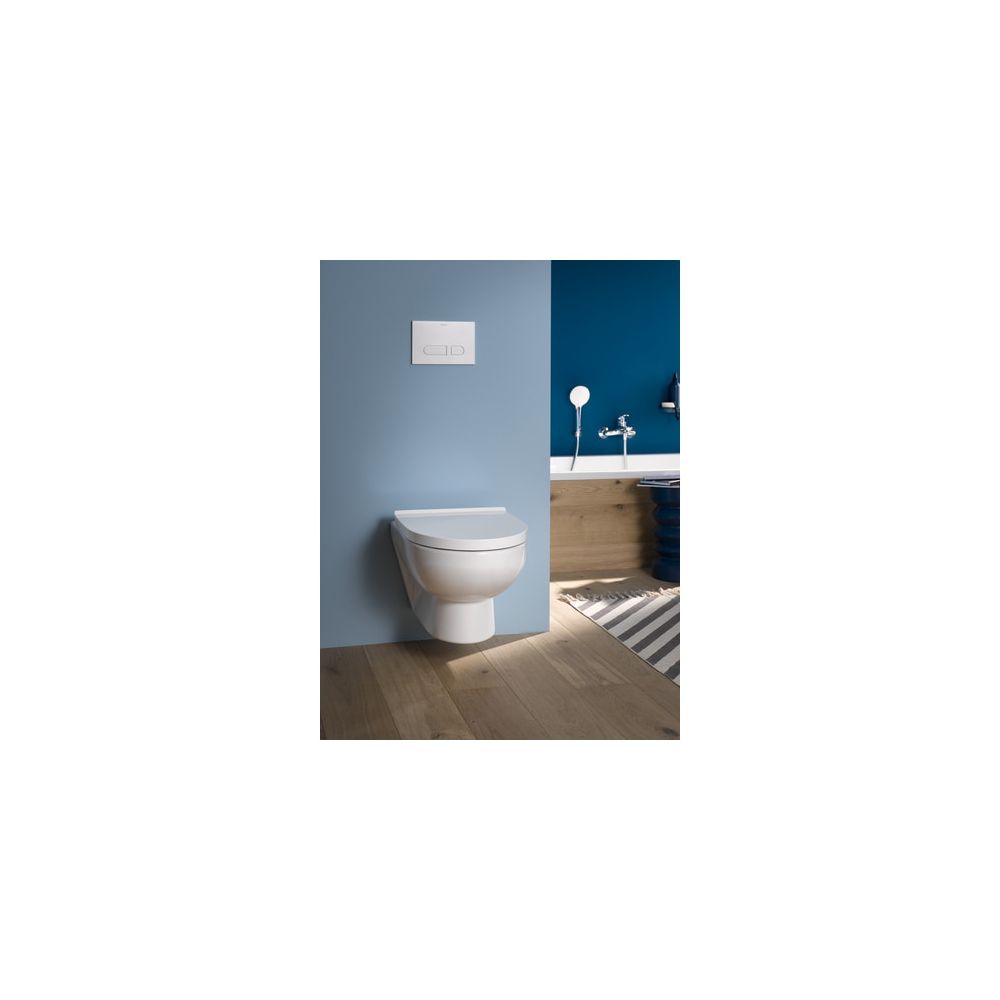Duravit No.1 WC-Set wandh. Wand-WC, WC-Sitz, Weiß Hochglanz, Spülrand rimless, Abga... DURAVIT-45620900A1 4053424087962 (Abb. 5)