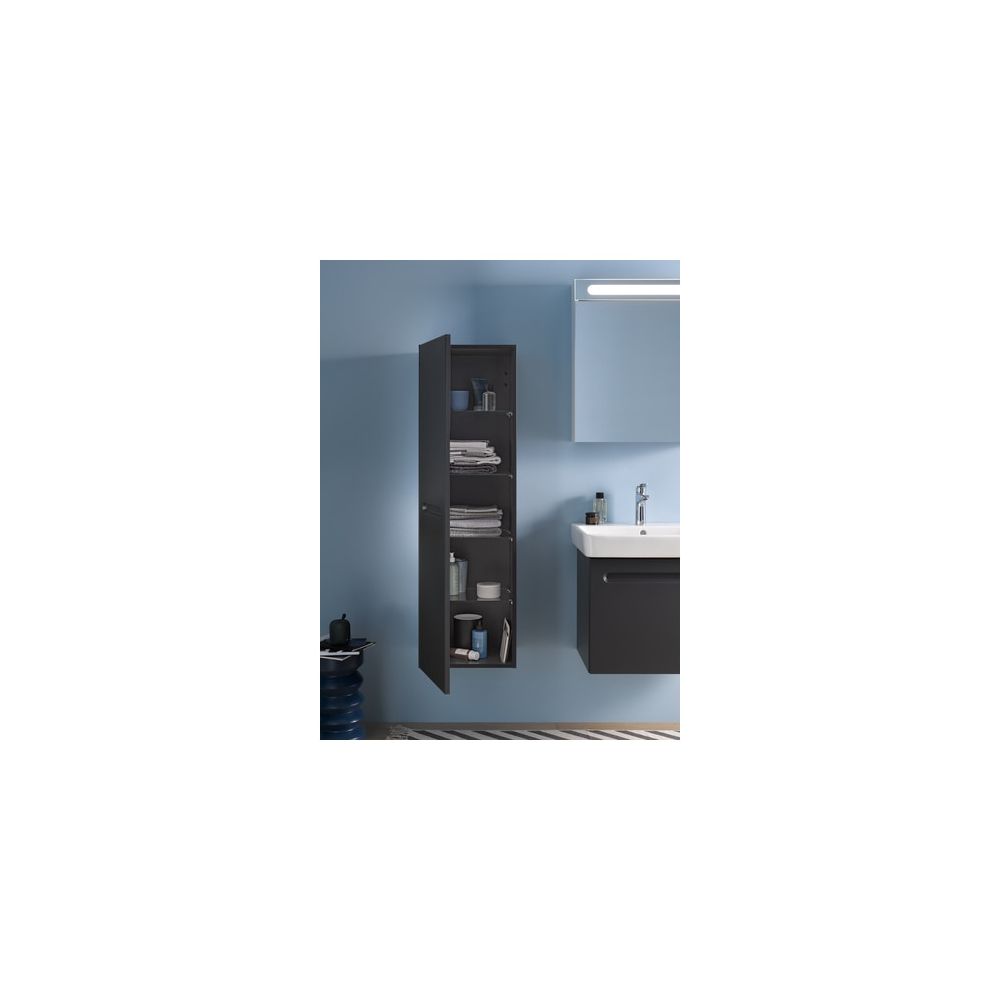Duravit No.1 Halbhochschrank, Folie 360x400x1320mm Graphit Matt, 1 Tür R, 4 Gl... DURAVIT-N11308R49490000 4063382218834 (Abb. 6)