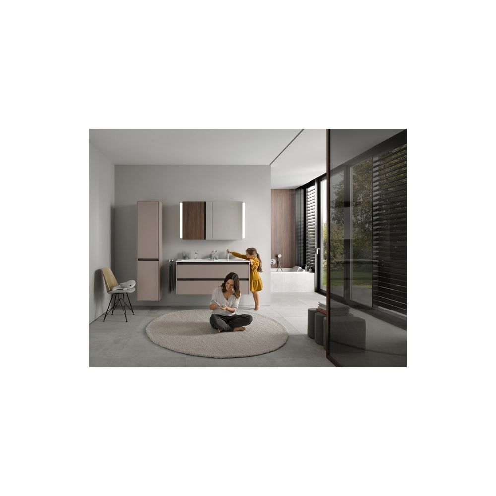 Duravit Ketho.2 Hochschrank Dekor 360x400x1760mm Basalt Matt, 2 Türen L, Griff... DURAVIT-K21329L43430000 4063382817754 (Abb. 1)