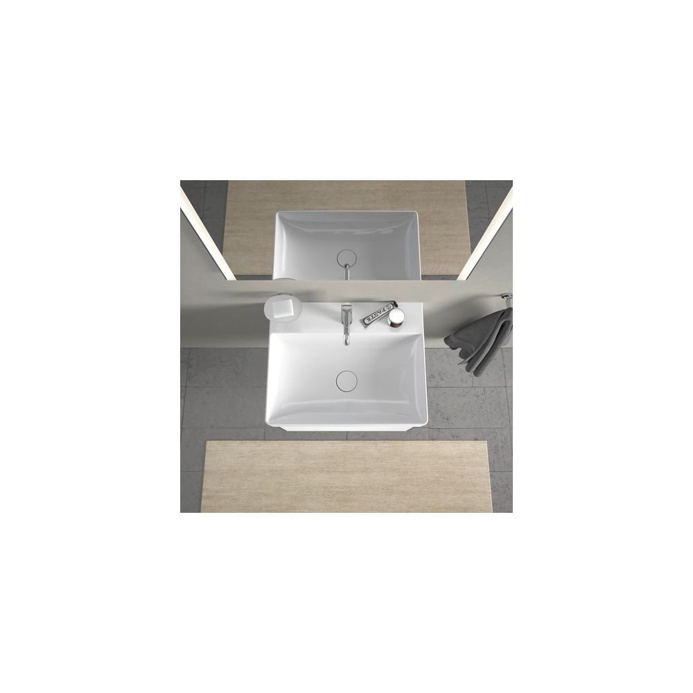 Duravit DuraSquare Waschtisch470x600x145mm wandh. Weiß Hochglanz, Rechteckig, DuraC... DURAVIT-2353600041 4053424151076 (Abb. 9)