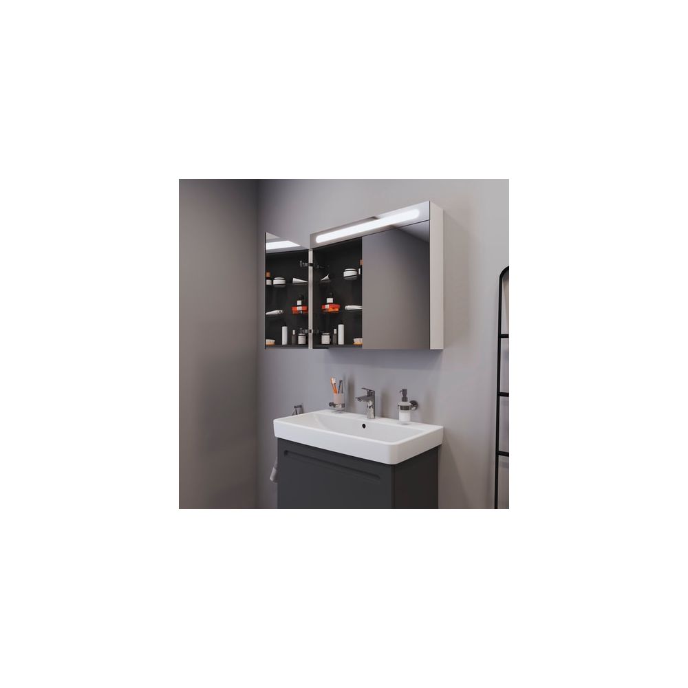 Duravit No.1 Spiegelschrank Wandmontage 148x800x700mm, Weiß, 2 Türen L/R, 2 Gl... DURAVIT-N17921000000000 4063382219756 (Abb. 6)