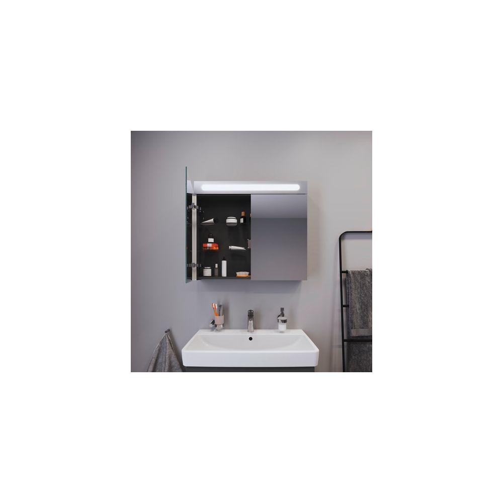 Duravit No.1 Spiegelschrank Wandmontage 148x800x700mm, Weiß, 2 Türen L/R, 2 Gl... DURAVIT-N17921000000000 4063382219756 (Abb. 7)
