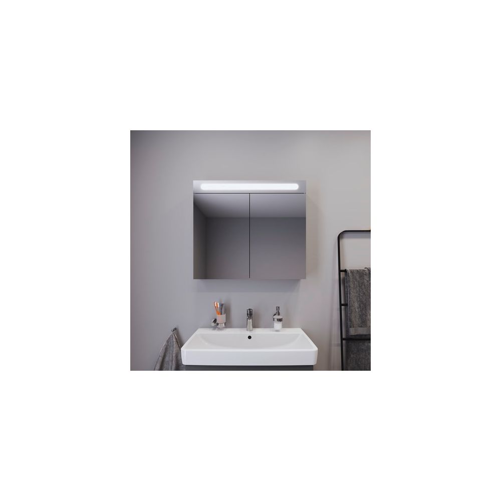 Duravit No.1 Spiegelschrank Wandmontage 148x800x700mm, Weiß, 2 Türen L/R, 2 G... DURAVIT-N17921000000000 4063382219756 (Abb. 10)