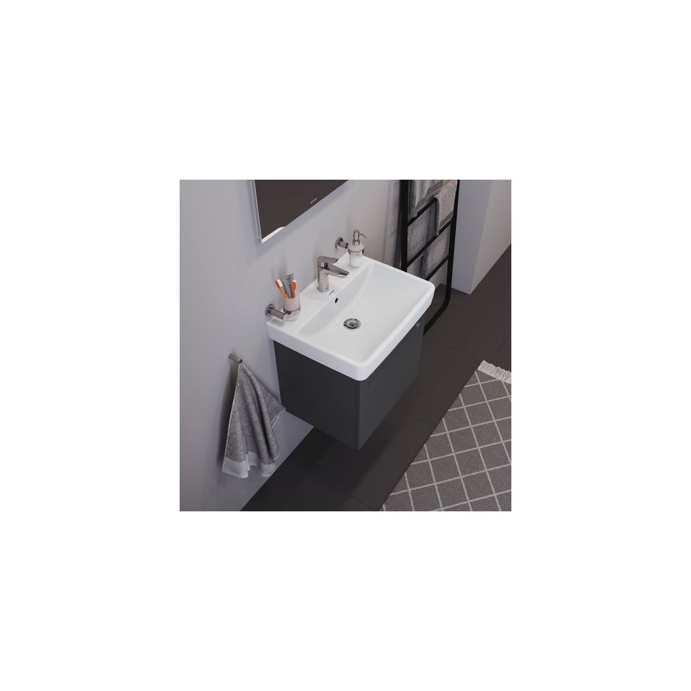 Duravit No.1 Waschtisch 460x600x173mm wandhäng., Weiß Hochglanz, Rechteckig, 1 Was... DURAVIT-2375600000 4063382180179 (Abb. 12)