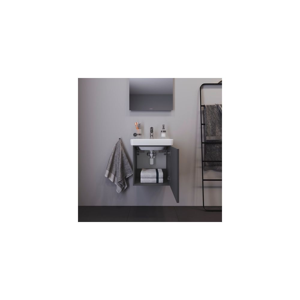 Duravit No.1 Waschtischunterbau wandhängend 386x440x478mm L Graphit Matt Folie... DURAVIT-N14267L49490000 4063382802057 (Abb. 7)