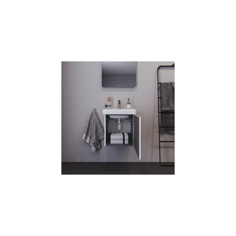 Duravit No.1 Waschtischunterbau wandhängend 386x440x478mm L, Mattweiß, Folie/K... DURAVIT-N14267L18180000 4063382802040 (Abb. 9)