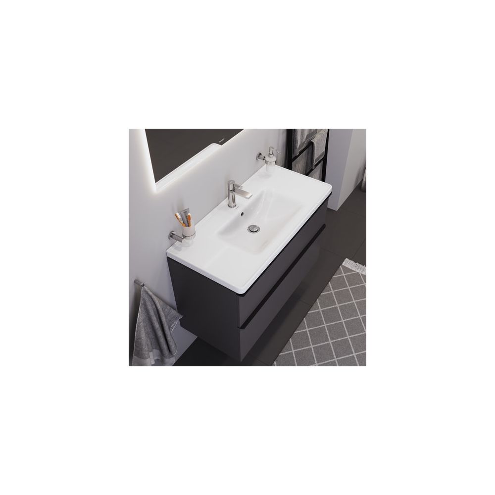 Duravit D-Neo Waschtisch 480x1005x160mm wandhäng., Weiß Hochglanz, Rechteckig, 1 Wa... DURAVIT-2367100000 4063382016096 (Abb. 3)